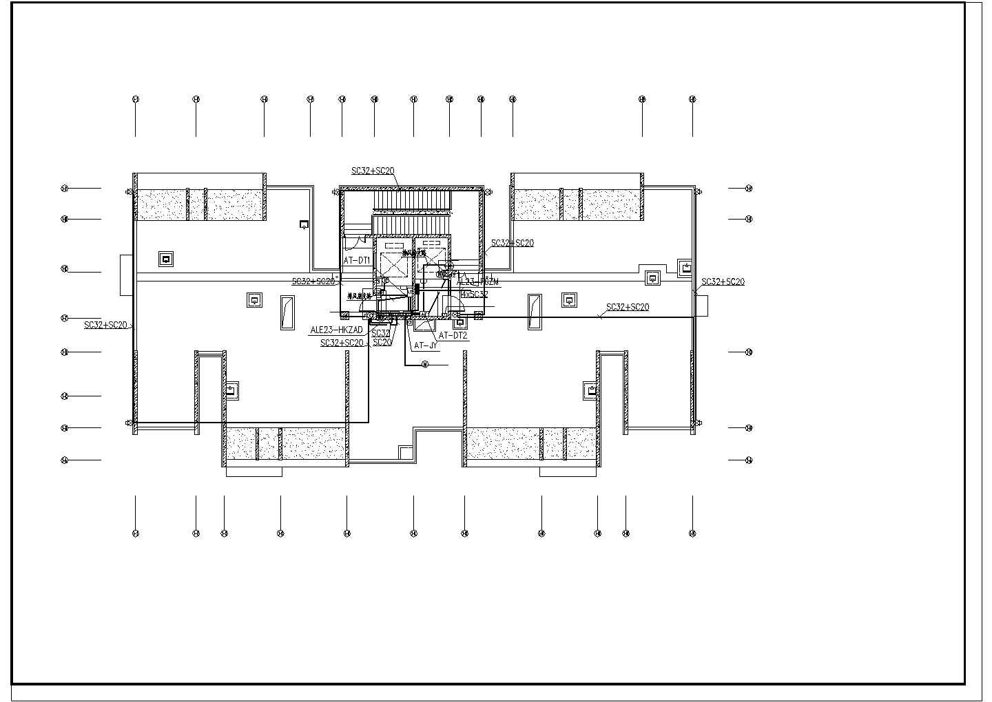 张家口大型商住楼电气施工图CAD图纸21