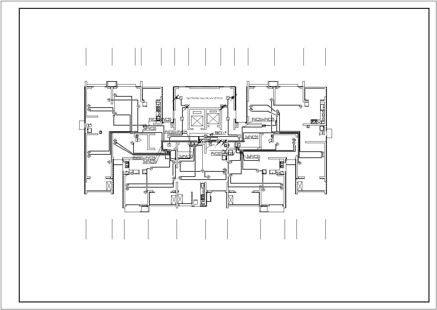 张家口大型商住楼电气施工图CAD图纸22