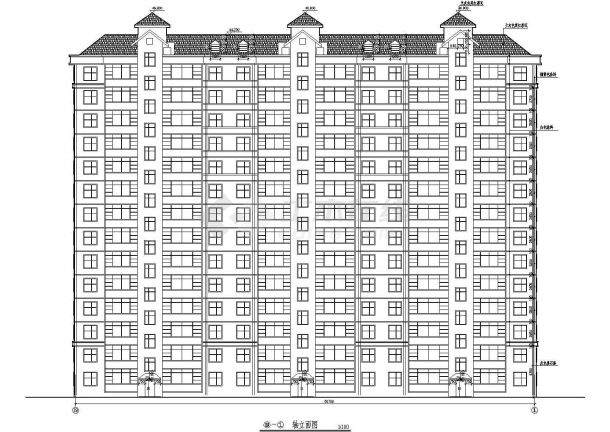 某地中型剪力墙住宅楼建筑设计图-图二