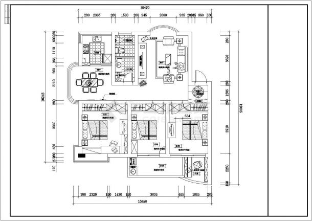 某精致花园住宅户型室内修饰全套参考CAD详图-图一