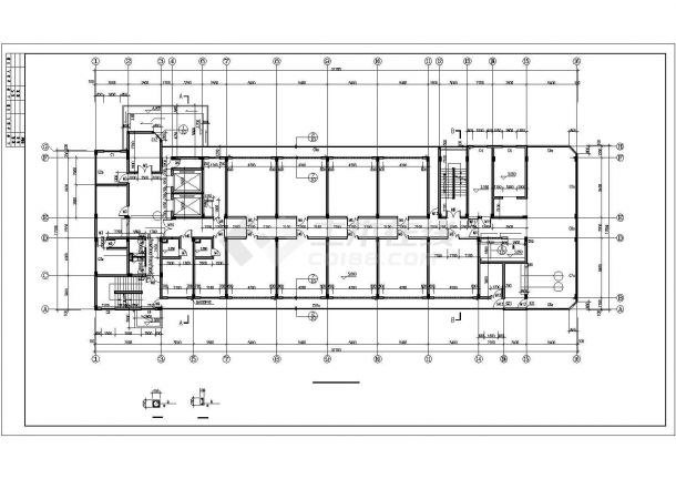 某精神病疗养院综合大楼设计施工方案CAD图纸-图二