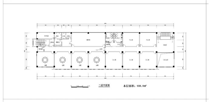 [淮南]某经济技术开发区四层食堂综合楼方案cad图（含效果图）_图1