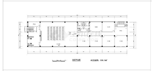 [淮南]某经济技术开发区四层食堂综合楼方案cad图（含效果图）-图二