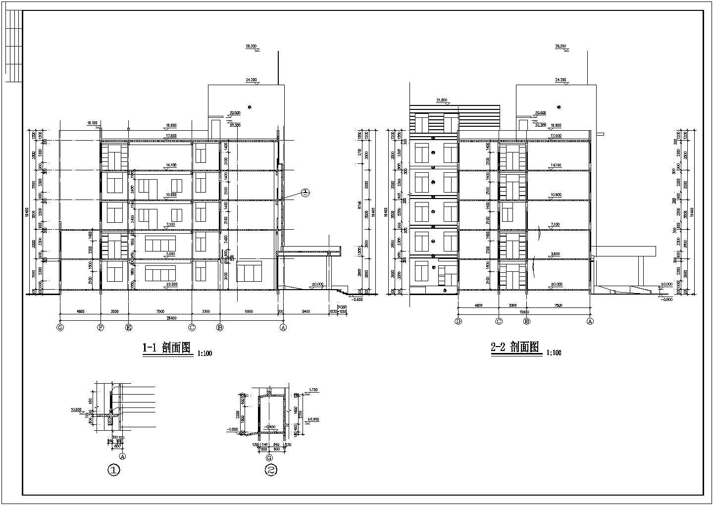 某城区大型医疗机构建筑设计施工方案CAD图纸
