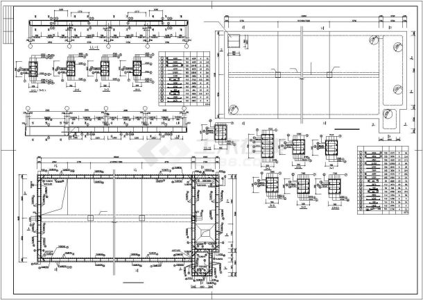 某地污水调节池建筑施工CAD图纸-图二