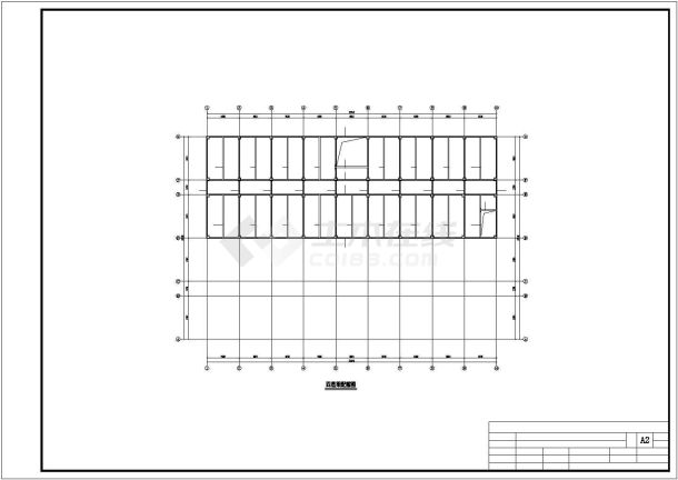 宁波市某高校五层某类型办公楼全套结构设计CAD图纸-图一