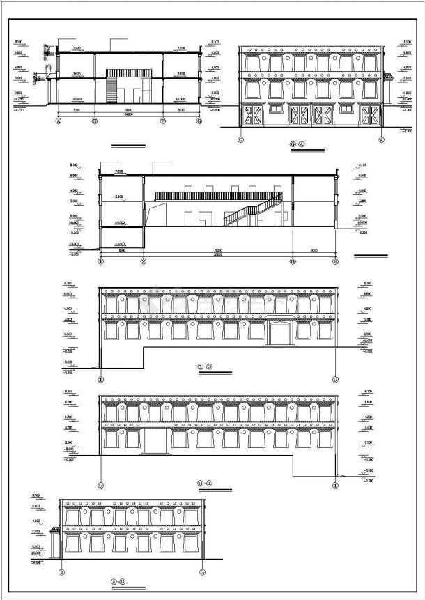 某城区医疗机构门诊楼建筑设计施工方案CAD图纸-图二
