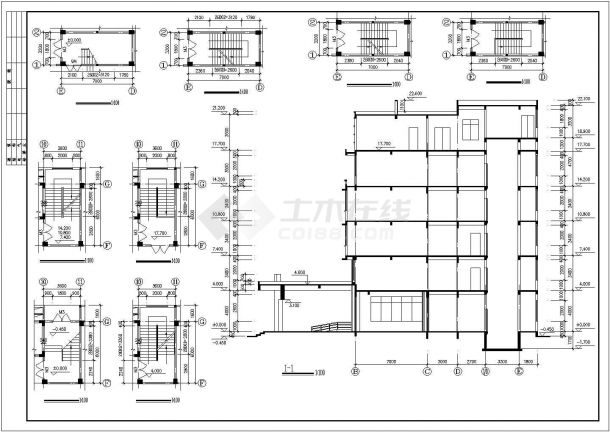 某大型医疗机构门诊及住院楼建筑设计施工方案CAD图纸-图二