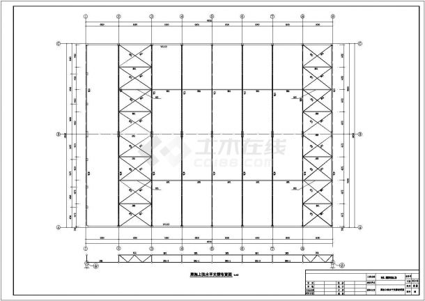 某电子厂钢桁架冷库加工场结构全套施工cad图(含基础平面图)-图二