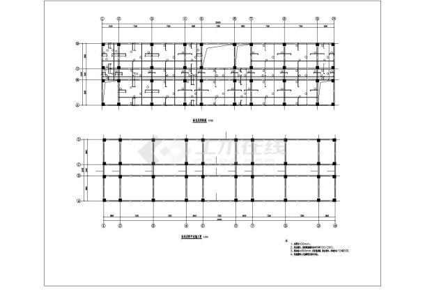 某地区某市政单位8层办公楼建筑布置参考结构设计CAD图纸-图一