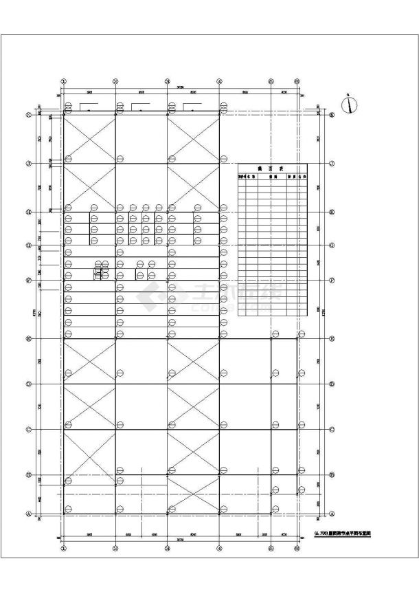 苏州市某知名汽车4S店2层钢框架结构展厅全套结构设计CAD图纸-图二