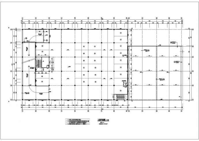 上海某汽车4S店8900平米3层框架结构维修车间全套建筑设计CAD图纸_图1