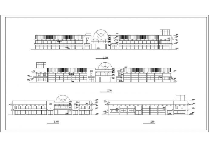 现代农贸市场建筑施工CAD设计图_图1