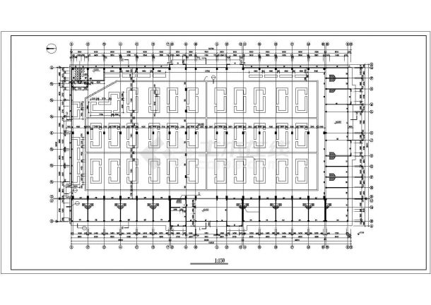 现代农贸市场建筑施工CAD设计图-图二