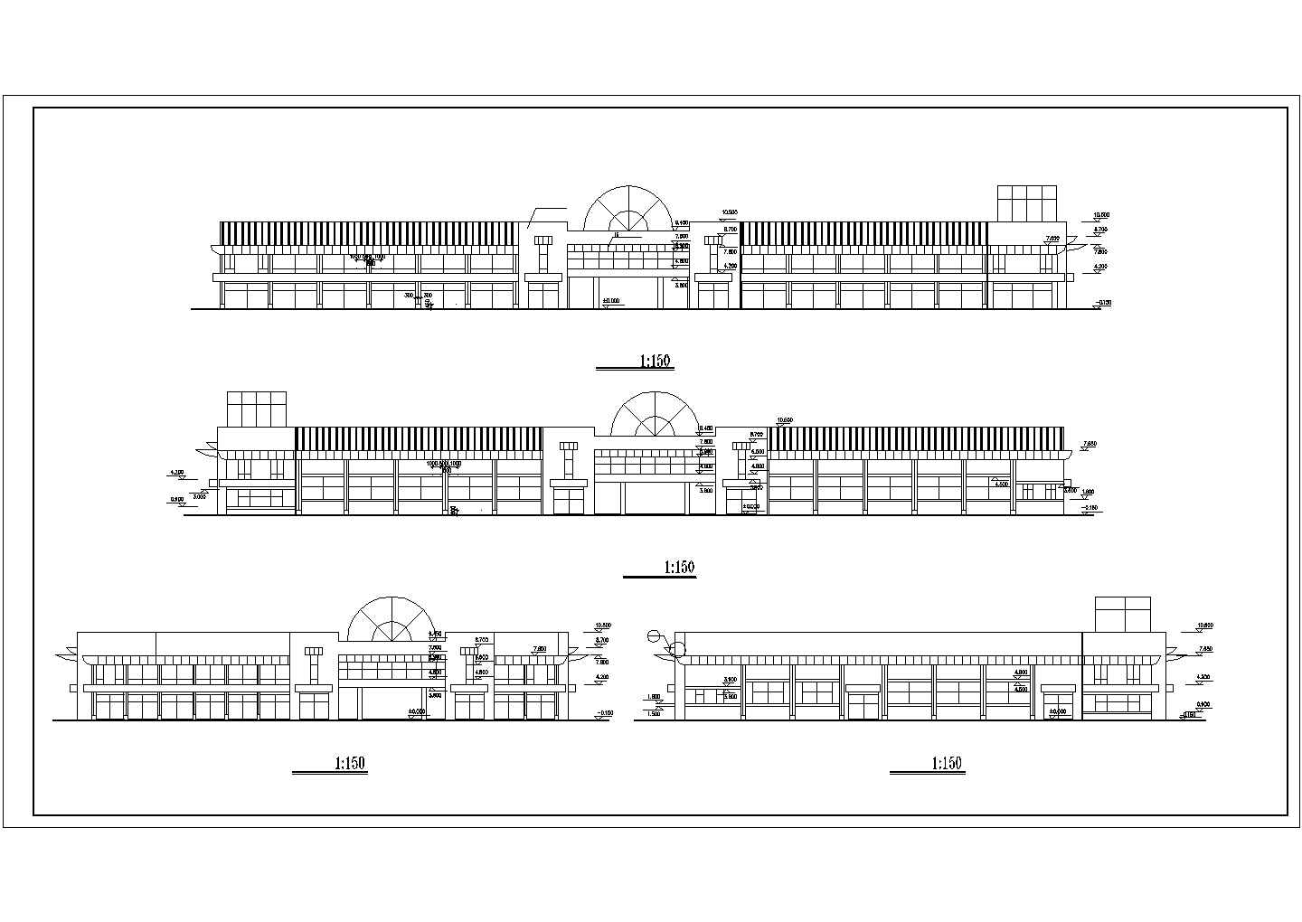 现代农贸市场建筑施工CAD设计图