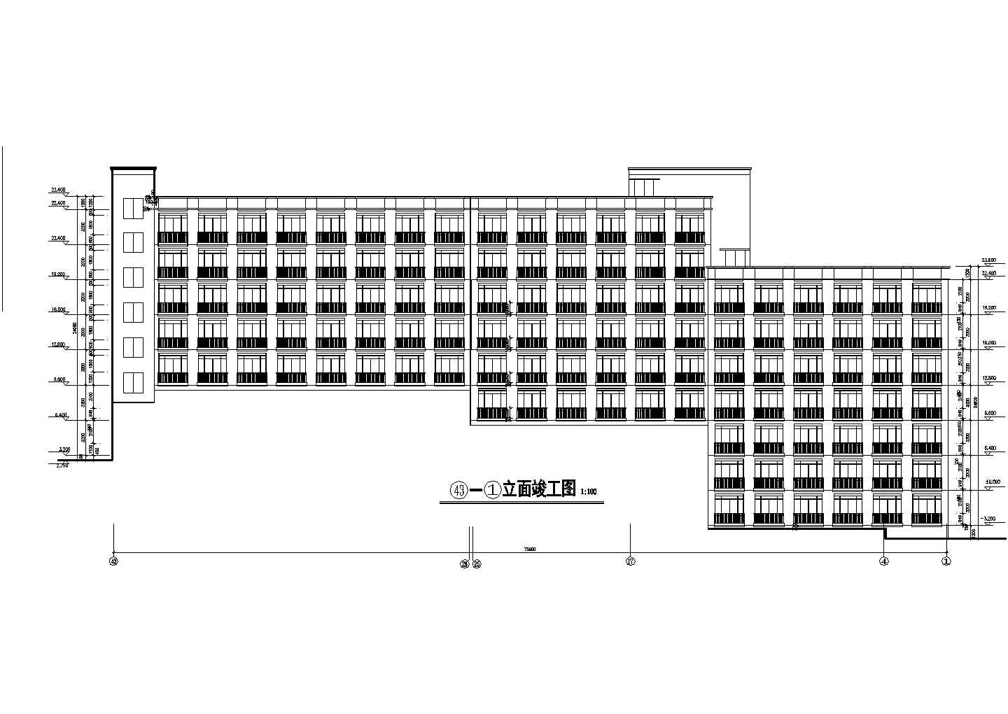 某学生公寓建筑施工CAD图纸_公寓设计