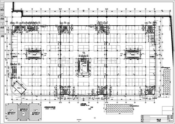 5.4万平米五层框架结构物流中心全套建筑设计CAD图纸-图一