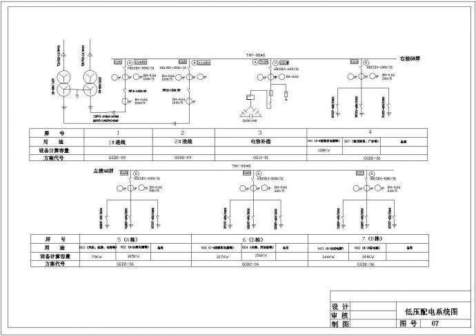 某小区低压配电CAD设计大样系统图_图1