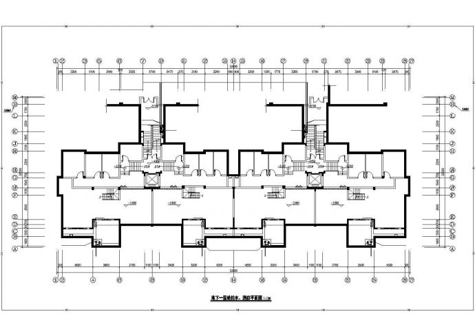 呼和浩特市盛乐家园小区五层砖混结构住宅楼给排水设计CAD图纸_图1