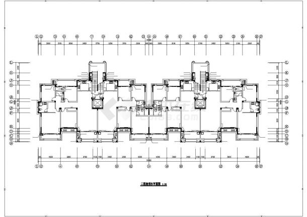 呼和浩特市盛乐家园小区五层砖混结构住宅楼给排水设计CAD图纸-图二