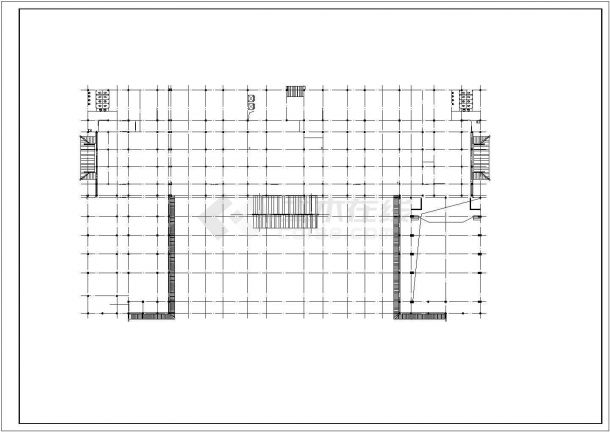 某省会城市6100平米3层仿古市级图书馆建筑设计CAD图纸-图一