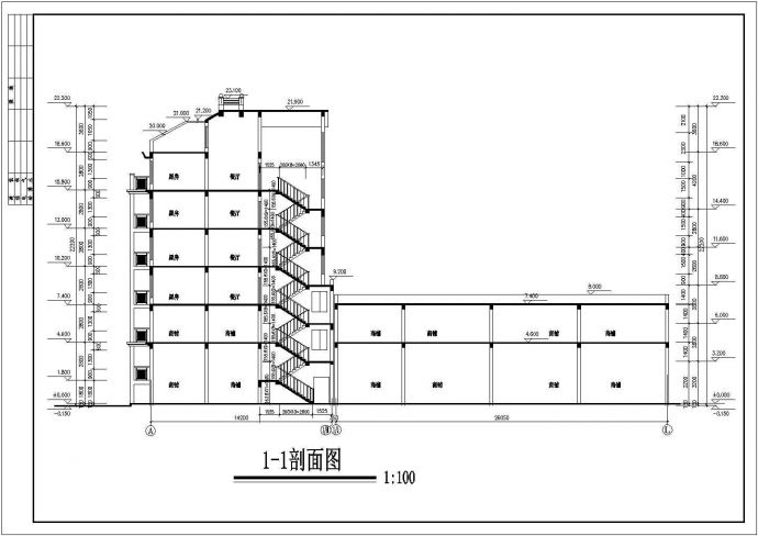 某豪华小区多层框架结构住宅楼设计cad全套建筑施工图纸（含设计说明）_图1