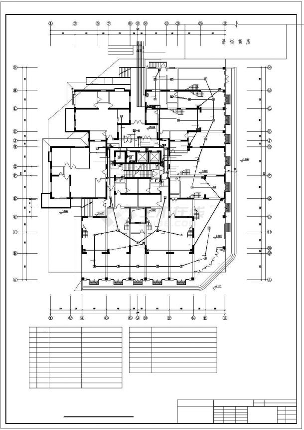 1.7万平米18层剪力墙结构住宅楼全套消防报警系统设计CAD图纸-图二