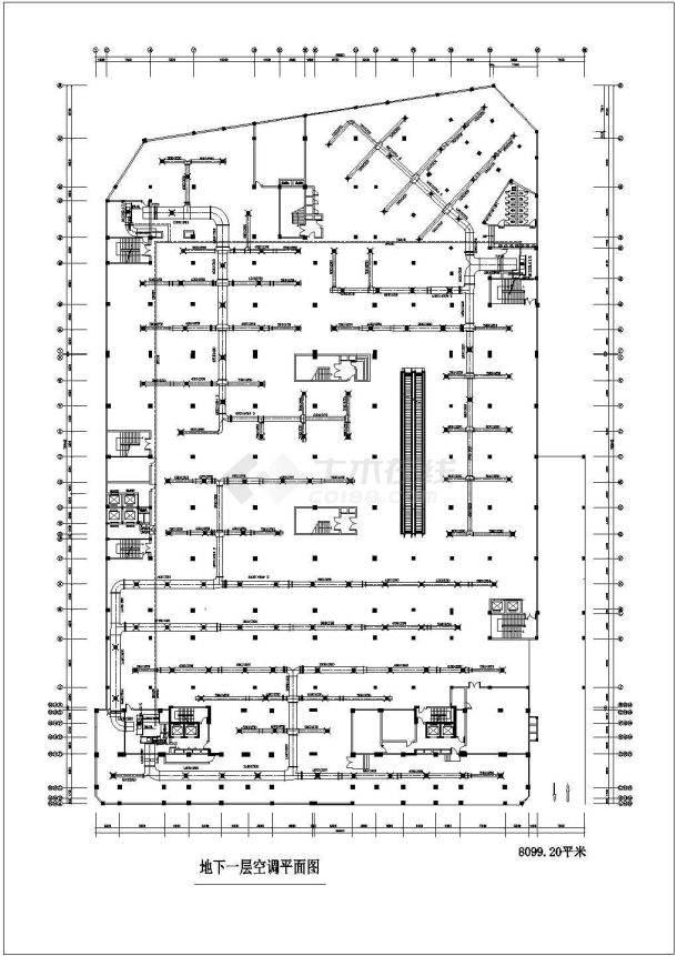 多层商业综合楼空调通风系统设计施工图（风冷模块机组）-图一