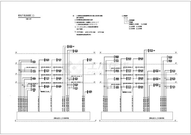 某高层医院建筑工程配电设计cad全套电气施工图纸（含设计 说明，含消防设计）-图一