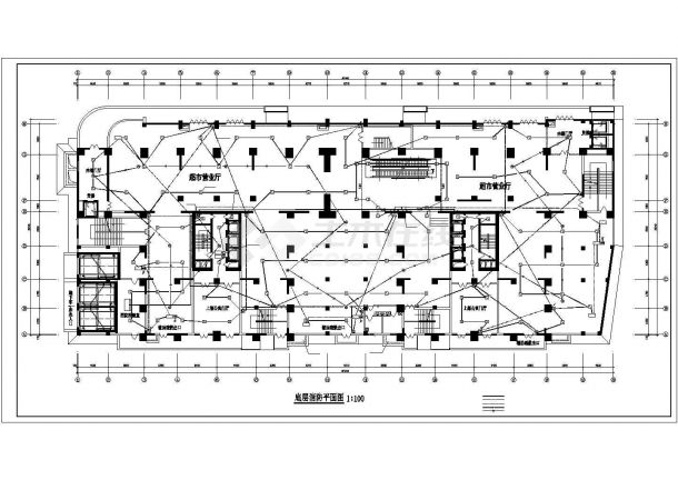 衢州市某3层批发市场3层框架结构综合楼火灾消防系统设计CAD图纸-图二