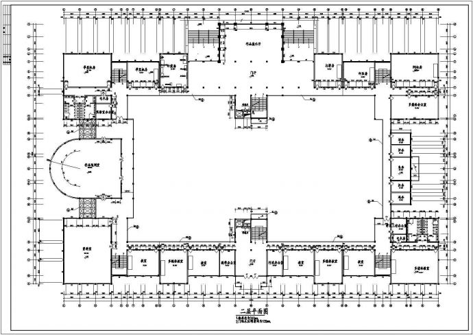 学艺术楼建筑施工CAD图（共6张）_图1