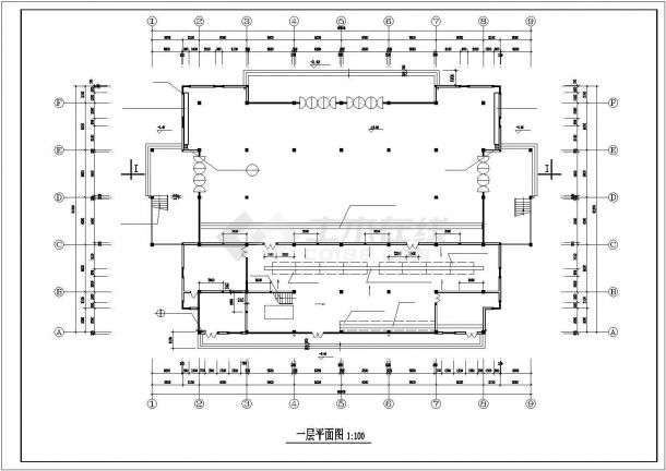 某学院新校舍建筑施工CAD设计图纸-图二