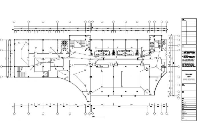 泉州市某商业街五层框架结构商务酒店全套电气消防CAD设计图纸_图1