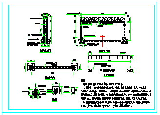 某钢管限高门型架设计CAD平面布置图-图二