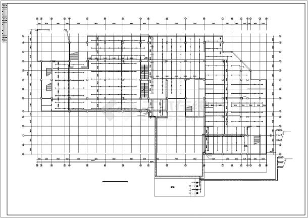 义乌市某大型批发商城自动喷淋平面设计CAD图纸（含原理图）-图二