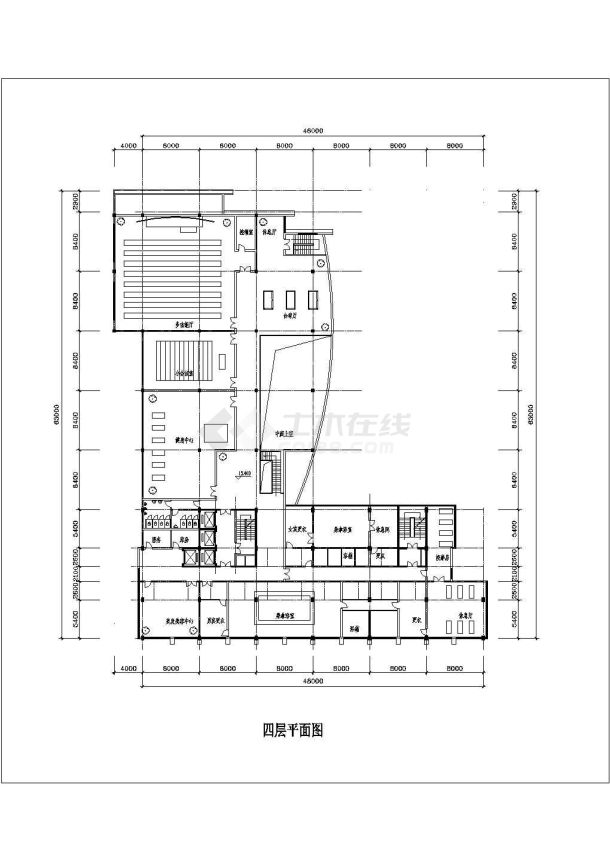 酒店设计_某地区二十一层酒店平面施工CAD图-图一