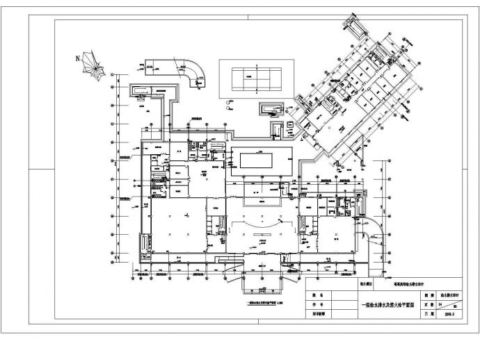 深圳市某22层框架结构高档商务宾馆全套给排水和消防设计CAD图纸_图1