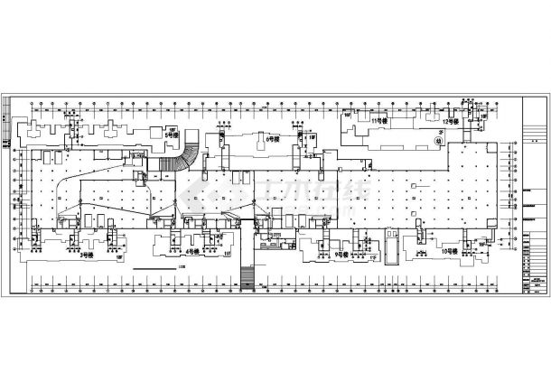 克拉玛依市某购物商场地下车库全套消防报警系统设计CAD图纸-图一