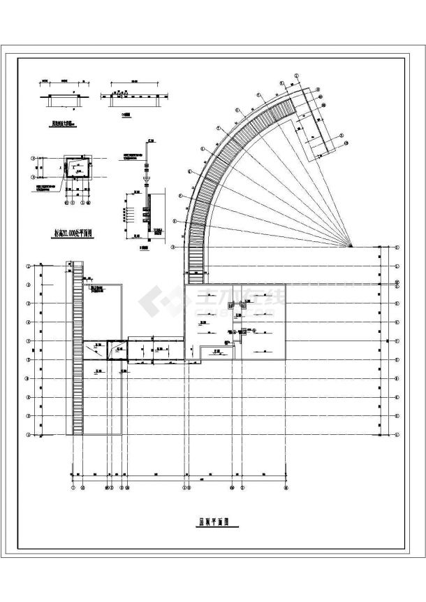 高级酒店建筑规划设计CAD平面参考图-图一