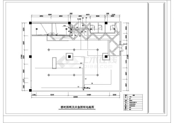 某酒吧电气设计全套CAD图-图一