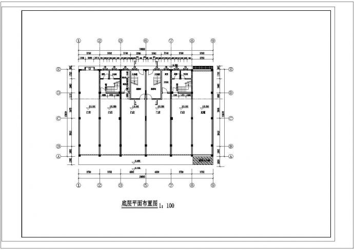 某私人住宅别墅完整全套CAD框架结构设计图_图1