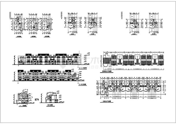 某低层连排住宅CAD建筑设计大样施工图-图一