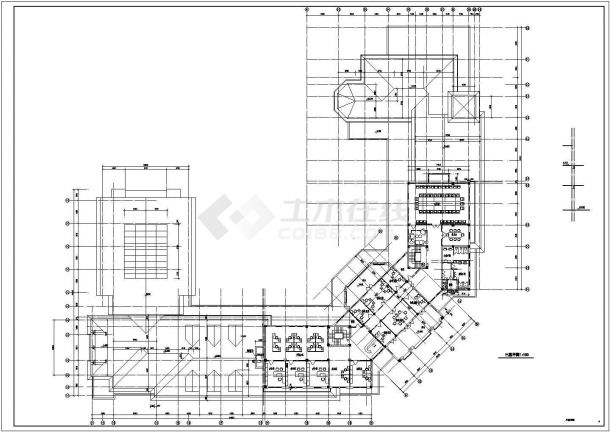 公寓设计_某地区三层公寓平面施工CAD图-图一