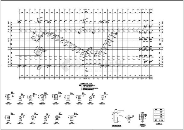 某框架结构学院结构设计施工CAD图-图一