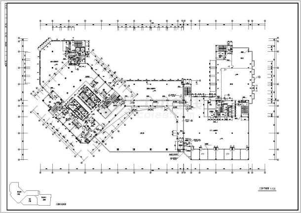 酒店设计_某二十一层五星级酒店全套施工CAD图-图二