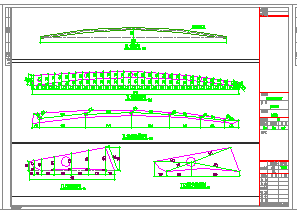 汽车棚膜结构cad设计施工图纸-图二