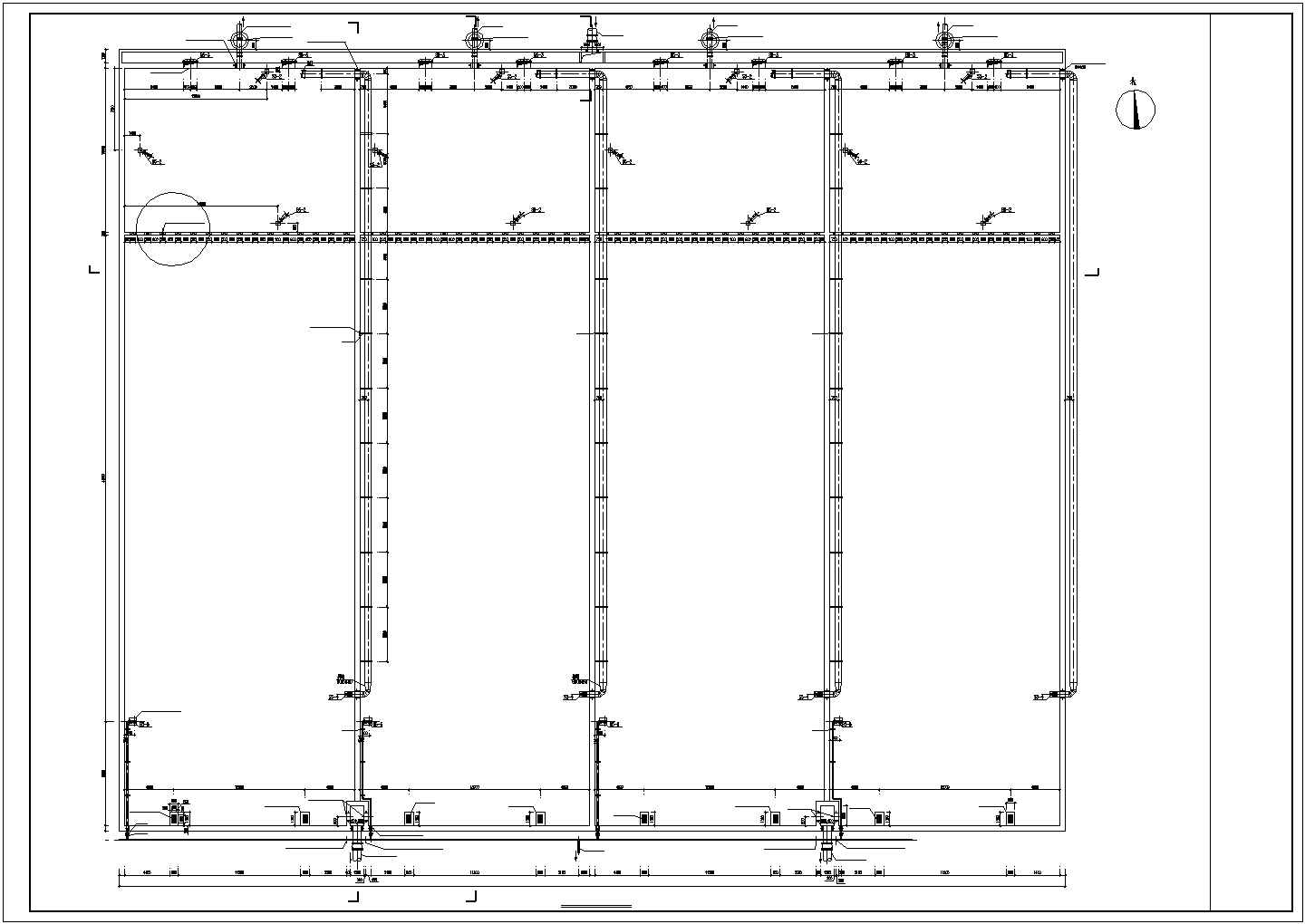 某工业园区5万吨污水处理厂设计施工方案CAD图纸