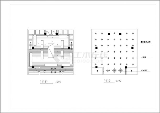  CAD drawing of the whole decoration construction design of a 24 square meter clothing store - Figure 1