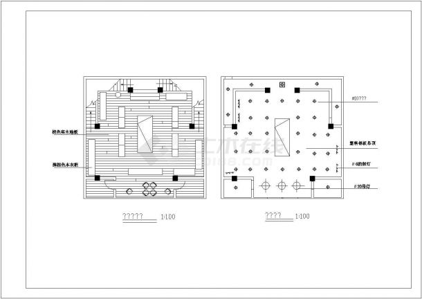  CAD drawing of the whole decoration construction design of a 24 square meter clothing store - Figure 2