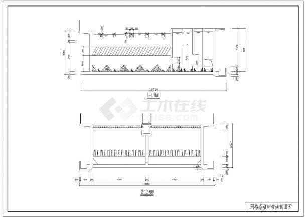 某水厂扩建工程全套设计施工方案CAD图纸-图一